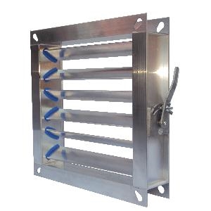 100mm W x 150mm H Type A -Flange- Quadrant Aluminium VCD
