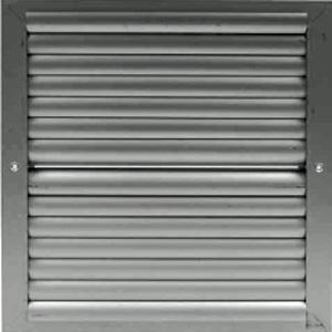 300W x 150H  - 1 Way Curved Blade Grille -Aluminium Finish-