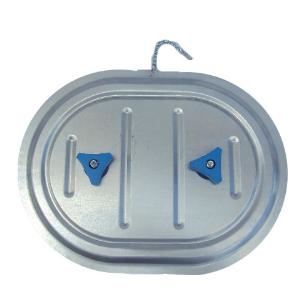 200mmW x 80mmH Chained Flat Oval Access Door 316 St-St